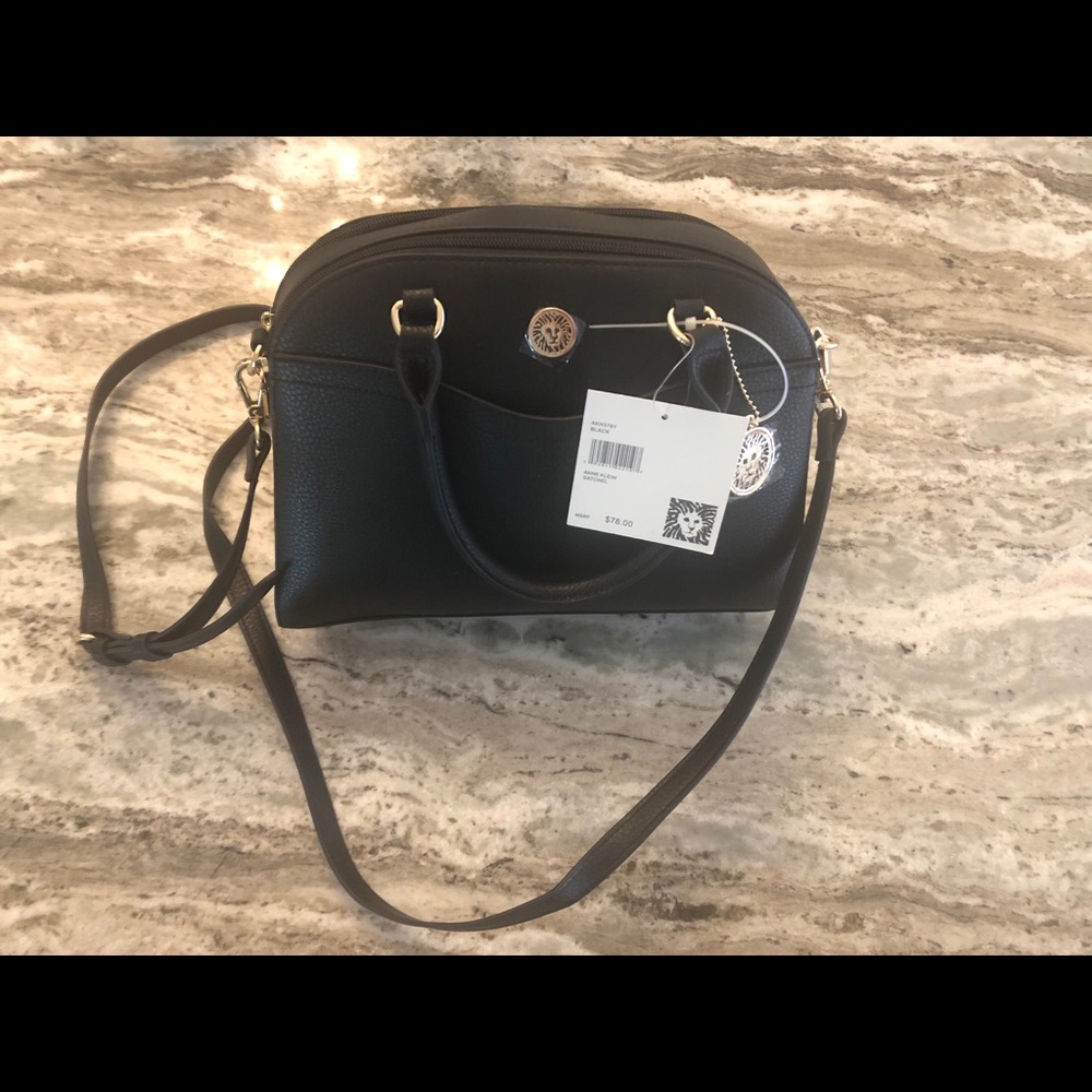 Anne Klein Dome Satchel Black BNWT